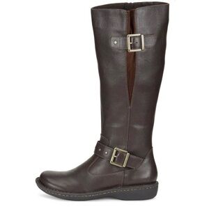 Women's Boc Austin Side Zip Boot 8.5 Brown Mid Calf Side Zip Elastic Side Vamp